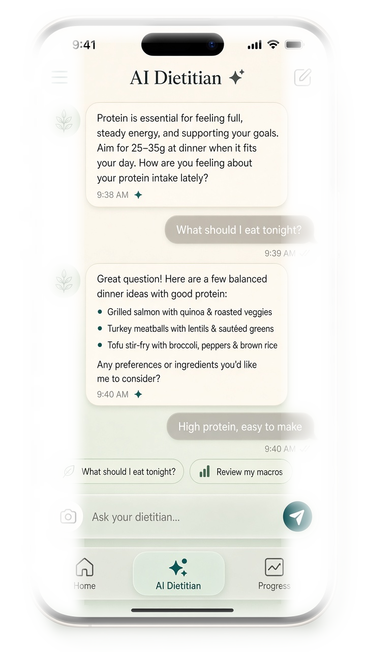 AI Dietitian chat