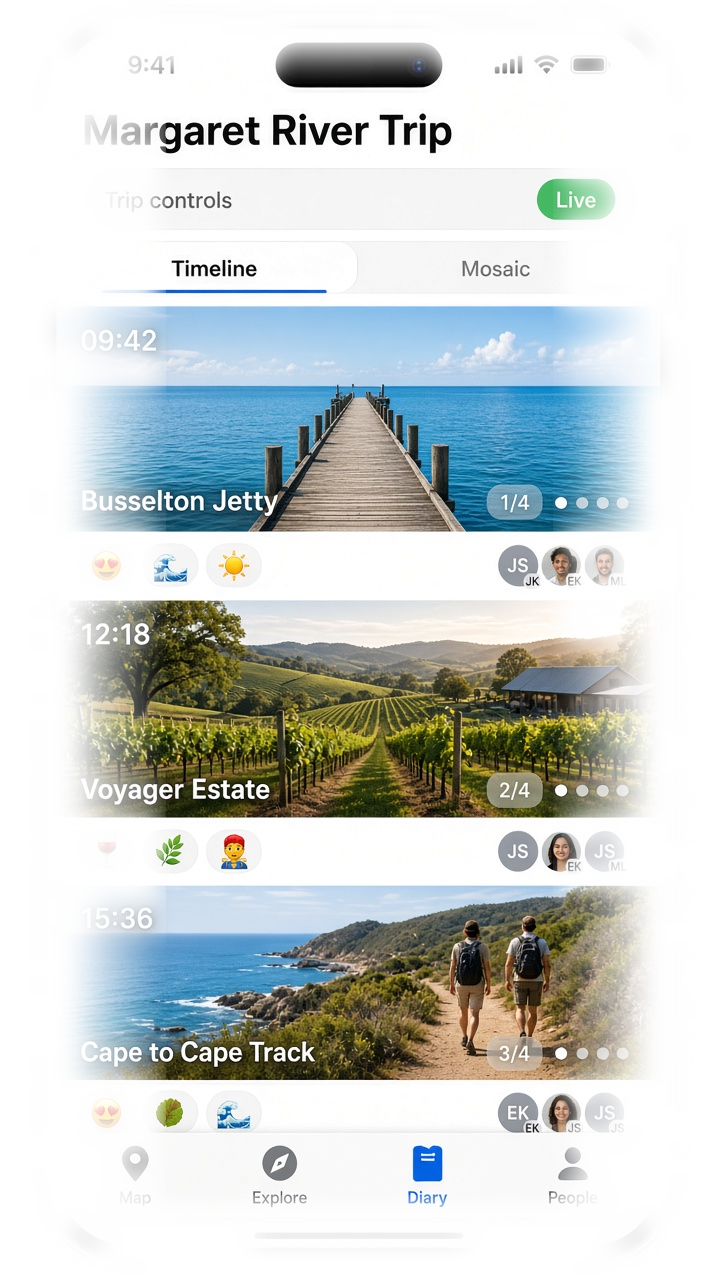 Trip timeline